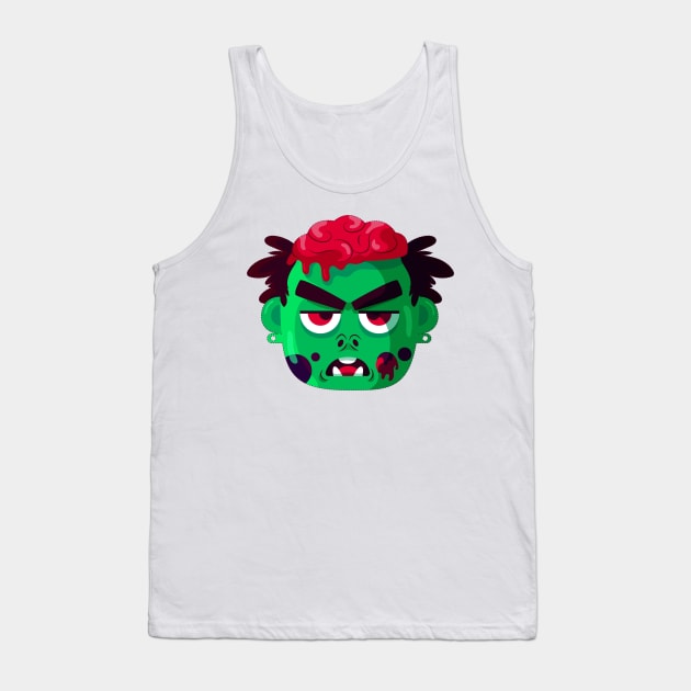 Scary Zombie Tank Top by Mako Design 